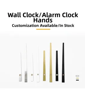 Detailed set of multi-colored quartz clock hands in metal for DIY wall clock repair