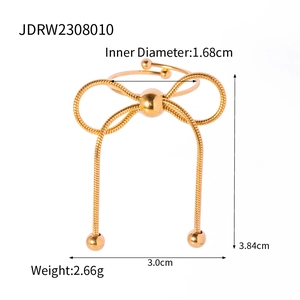Detailed view of golden butterfly ring JDRW2308010 with exact measurements and weight