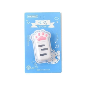 Cute cat paw correction tape for students, creative white and pink stationery design