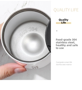 Macro detail of food-grade SUS 304 stainless steel interior liner for safe hydration