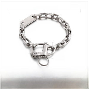 Detail of vintage steel bracelet with dimensions 220mm length and 40g heavy weight