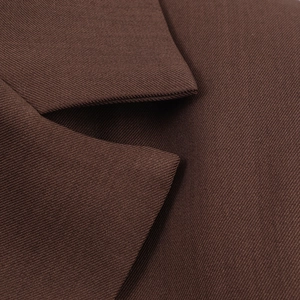 Braunes Oversize-Sakko mit Reverskragen und hochwertiger Twill-Struktur für Damen