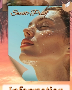 Close-up of sweat-proof glitter freckle stickers on model face at sunset beach