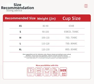 Tableau de guide des tailles détaillé pour ensemble de yoga femmes du XS au XL