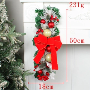 Detailansicht der Weihnachts-Tropfengarlande mit Maßen 50x18cm und 231g Gewicht