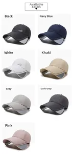 Outdoor sun hat with retractable side brims showing seven breathable mesh colors