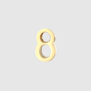 6mm gold-plated stainless steel number 8 pendant accessory for custom jewelry making