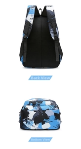 Detailed back view of backpack with breathable mesh padding and durable reinforced bottom