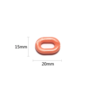 Orange oval acrylic pearl chain link connector for glasses and mask chain 20x15mm