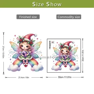 Tableau des tailles pour stickers Noël avec dimensions finales et de mise en page