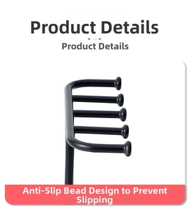 Detail of jewelry organizer featuring non-slip bead hooks for preventing drops