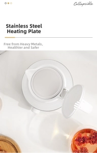 Detail view of the food-grade stainless steel heating plate inside a collapsible kettle