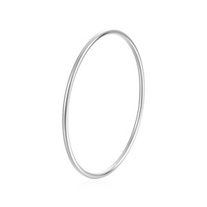 Minimalistisches silbernes Edelstahl-Armband für Damen mit polierter Oberfläche
