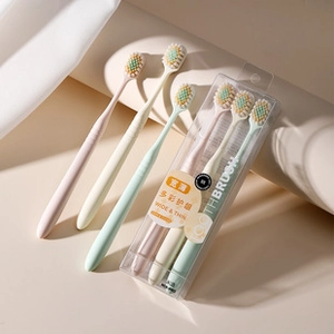 Wide Head Soft Bristle Manual Toothbrush Adult Macaron Colors PP PBT Material Gum Care For Daily Use Bathroom Accessories