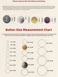 Size conversion chart for fruit resin charms comparing Line units to millimeters and coins