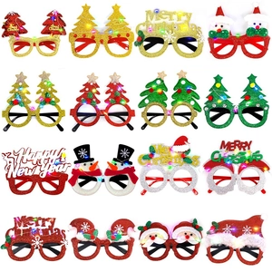 LED light-up Christmas glasses frames in 16 styles for holiday party decorations