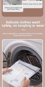 Fine mesh laundry bag with elephant print protecting clothes in washing machine