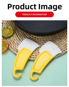 Dual-color kitchen silicone scrapers for cleaning stains on bowls with hanging hooks