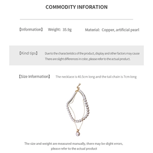 Détail du collier pendentif perle dimensions 40,5 cm de long avec 7 cm de rallonge