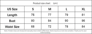 Detailed product size chart in cm for the women's bow strap cotton linen dress