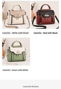 Detailed close-up of stylish mini crossbody bags in three elegant colorways and swan clasp