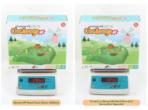 Weight comparison of standard and upgraded Tortoise vs Bunny board game versions