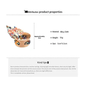 Detail view of ethnic silk wrap alloy cuff bracelet with dimensions 5cm and 56g weight