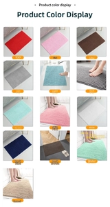 Macro detail of tufted chenille bath mat showing ultra-absorbent microfiber texture