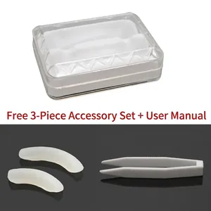 10-tooth gold-plated hip-hop grillz set with 3-piece accessory kit in a storage box