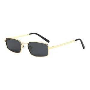 Retro Rectangular Sunglasses Metal Frame Vintage Small Square Fashion Streetwear UV400 Protection For Men And Women