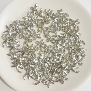 Silver plated dragonfly charms for DIY jewelry making and beaded phone chains