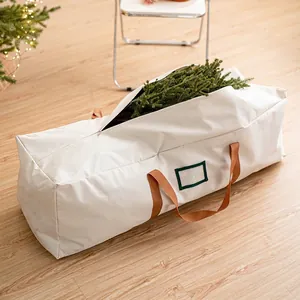 Christmas Tree Storage Bag 600D Oxford Cloth Waterproof Large Capacity Reinforced Handles Label Slot Holiday Organizer