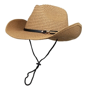 Western Cowboy Hat Wide Brim Straw Sun Protection Breathable Summer Outdoor Fishing Beach Travel For Men