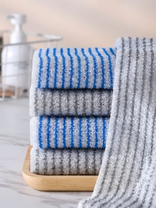 Silver Ion Antibacterial Exfoliating Bath Towel Double Sided Long Back Scrubber Striped Shower Deep Cleaning Cloth