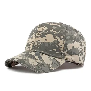 Unisex digital camouflage baseball cap in desert gray for outdoor hiking and casual wear