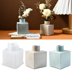 Cube Vase Silicone Mold DIY Resin Casting Tool For Square Flower Pot Modern Nordic Style Home Desktop Ornament