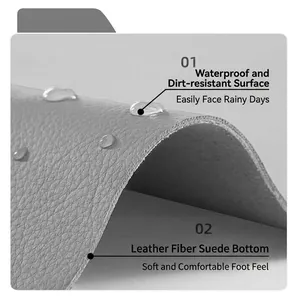 Waterproof dog rain shoes with non-slip soft sole and durable water-resistant leather texture