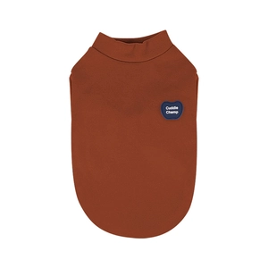 Gilet en tricot caramel pour animaux avec broderie Cuddle Champ pour chiens