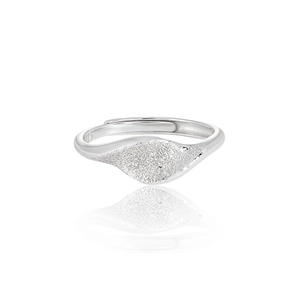 925 Sterling Silver Irregular Wave Frosted Open Ring For Women Minimalist Adjustable S925 Silver Gold Finger Ring Jewelry