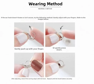 Detailed guide on adjusting and wearing silver beaded Christmas tree hoop earrings clasp