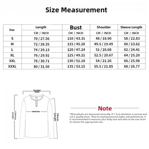 Guide des tailles pour ensemble loisirs homme en coton et lin en CM et POUCES