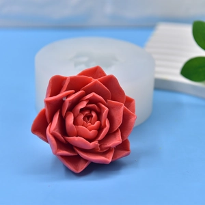 3D rose flower silicone mold for handmade soap, candles, and cake fondant baking