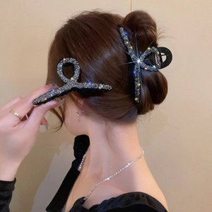 Sparkling rhinestones shark hair claw clip for elegant women updo hairstyles
