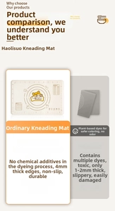 Detail of 4mm thickened edge on non-slip food grade silicone baking mat with scale