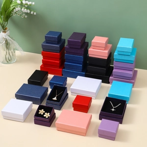 Multicolor square and rectangular jewelry boxes for necklaces and earrings in high quality