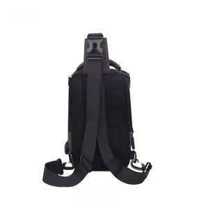 Breathable honeycomb mesh back panel and adjustable buckle strap of the crossbody bag