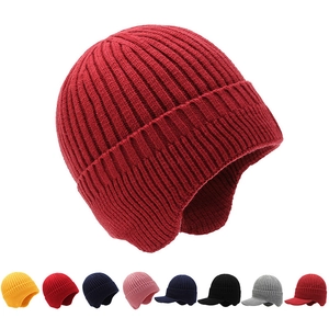 Winter Knit Beanie Hat Fleece Lined Thickened Warm Ear Protection Windproof Outdoor Cap For Men Women