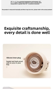 Detail of insulated bottle cap with silicone leak-proof seal and 6h heat retention info