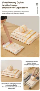 Close-up of bear print mesh laundry bag with grid pattern and protective yellow zipper