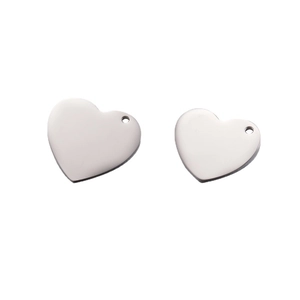Pendentifs cœur en acier inoxydable poli pour accessoires de fabrication de bijoux DIY